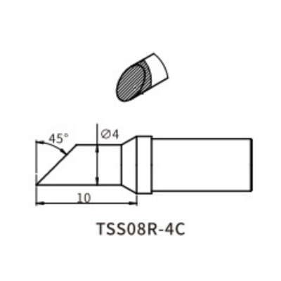 QUICK TSS08R-4C soldering tip (Quick TS8) - Quick
