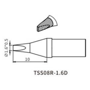 QUICK TSS08R-1.6D soldering tip (Quick TS8)