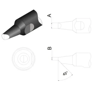 Diagram of the 911G-10PC tip for a QUICK soldering robot